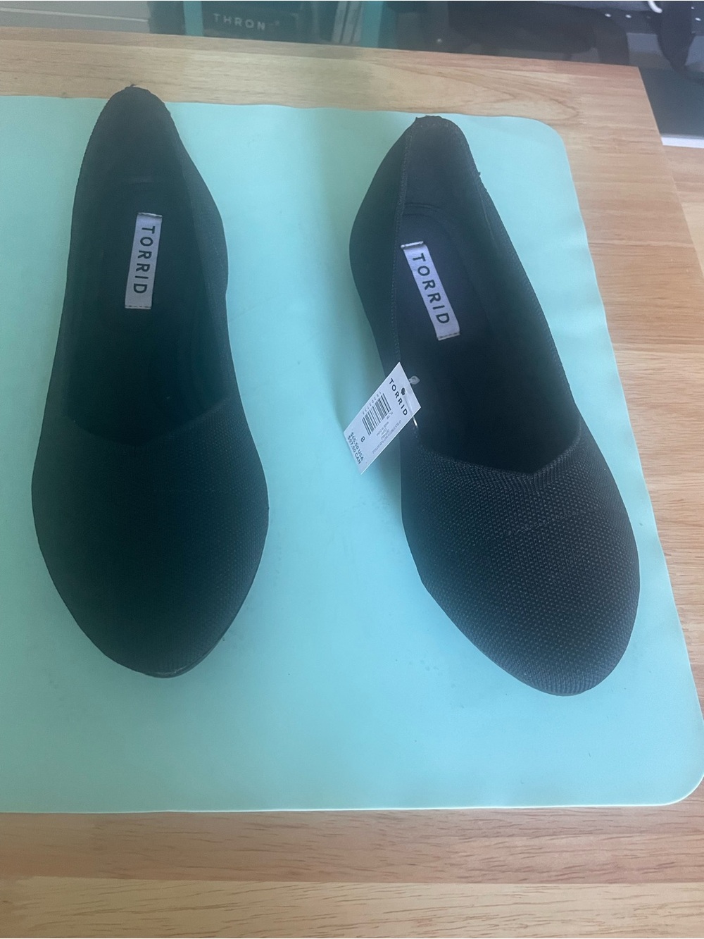 Torrid Black Knit Slip-On Ballet Flats